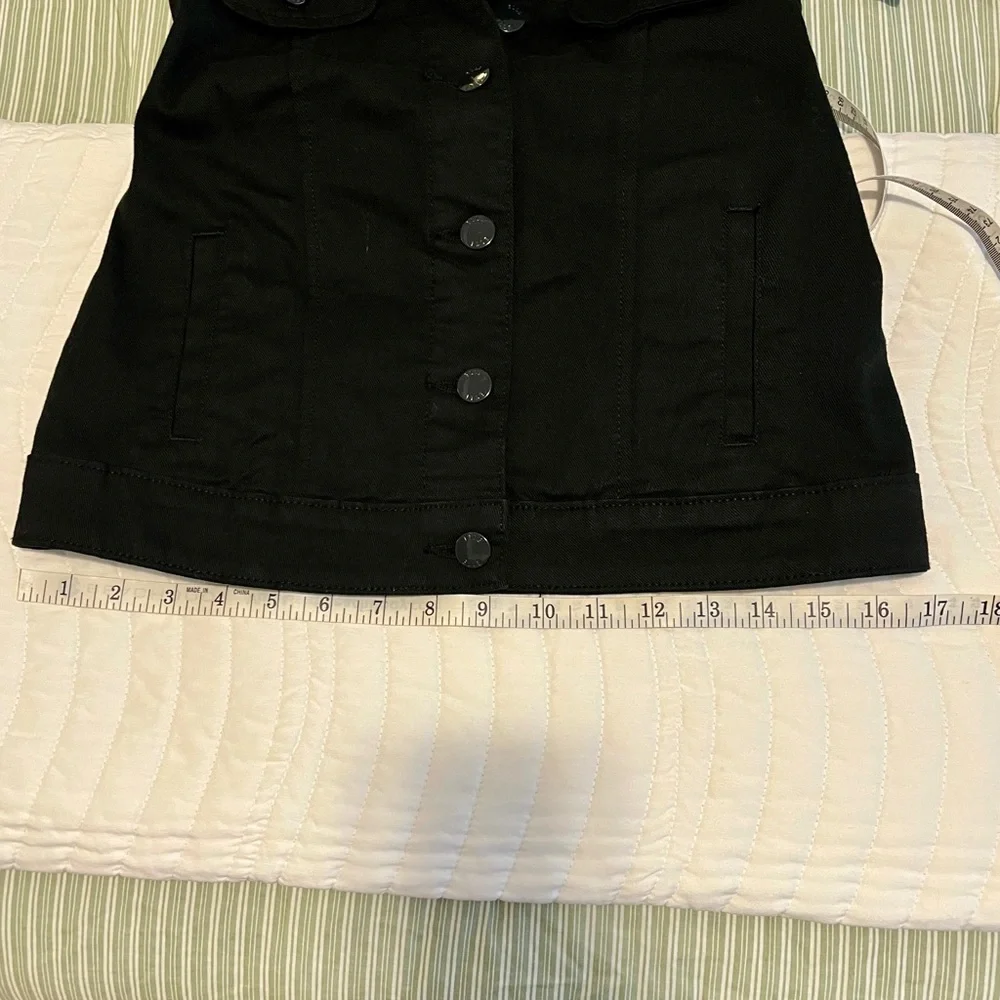 Elle Black Women's Denim Jacket, Small - Picture 8 of 10